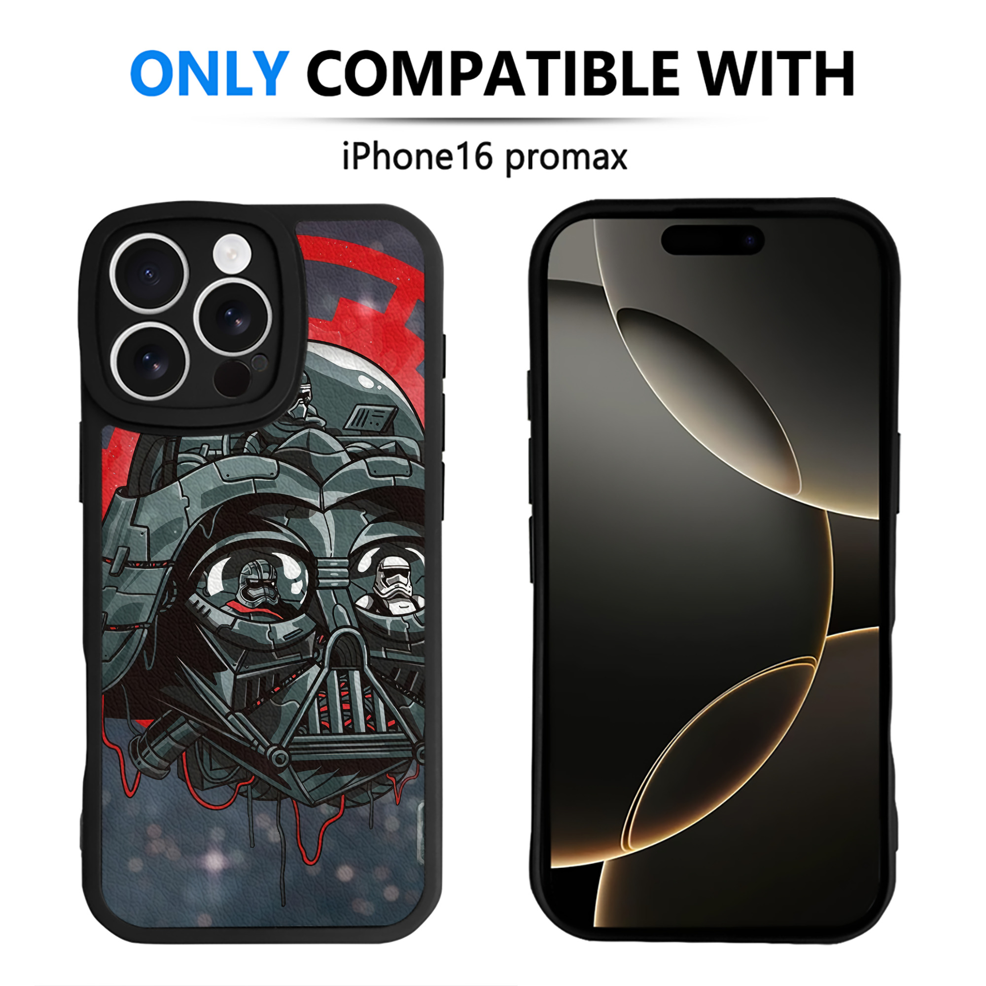 （画像用） スター・ウォーズ Star Wars 【iPhone 16シリーズ対応】シリコンスマホケース（レザー調） 材質：シリコン